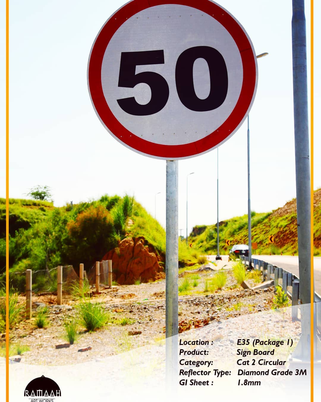 Hazara Motorway_E-35 Package 1_GRC_Category_ 2 Circular Sign Board_Reflector_ Diamond Grade(JPG)
